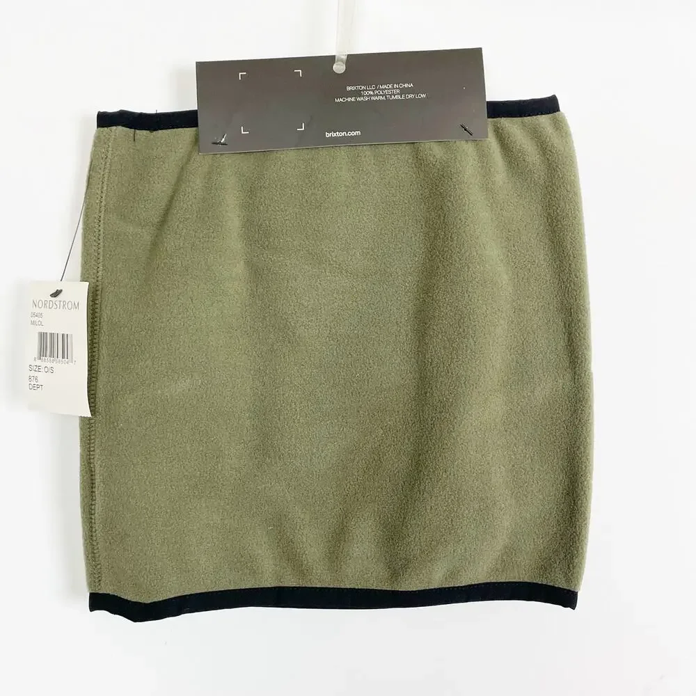 Brixton Artic Fleece Gaiter Unisex OS Olive Green Outerwear Scarf NWT $24